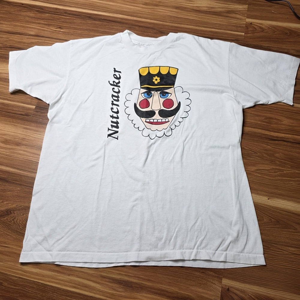 Vintage Nutcracker American Repertory Ballet Shirt Mens XL White Christmas 90s